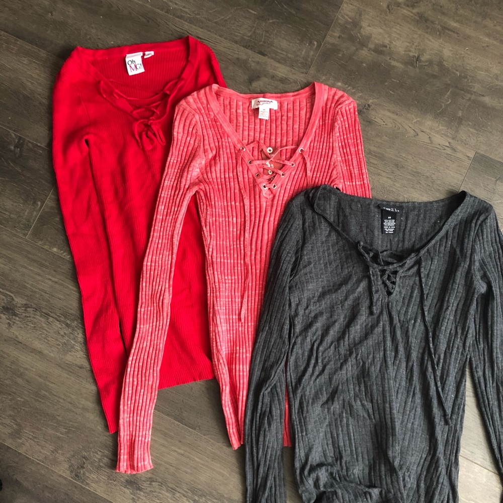 3 long sleeve tops